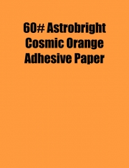 Astrobright Cosmic Orange 60# Adhesive Paper, Strip-Tac Plus, Permanent, 8.5 x 11, 1,000 Sheets/Ctn
