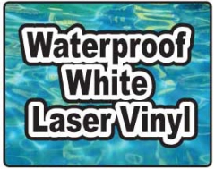 White Laser Vinyl Adhesive Film, 8-1/2 x 11, Bulk Pack, 250 Sheets