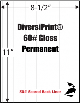 27 x 38 White TC Vinyl - Permanent Adhesive - Zero Split Liner