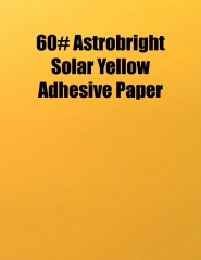 Astrobright Solar Yellow 60# Adhesive Paper, Strip-Tac Plus®, Permanent, 8.5 x 11, 100 Sheets/Box