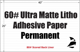 Matte White Digital Vinyl Adhesive Film, 12 x 18, Ultra