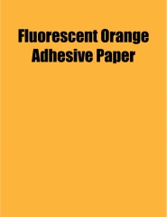 Fluorescent Orange Adhesive Paper, 8.5 x 11, (1 Up), 100 Sheet Box