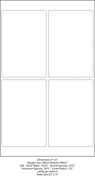 4x6 label sheets