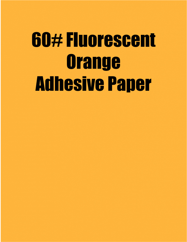 fluorescent orange 60 adhesive paper tac plus orange chart paper
