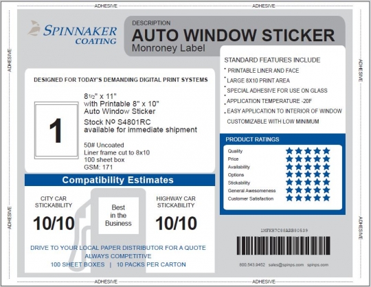 The Average Bumper Sticker Size - Laser Inkjet Labels